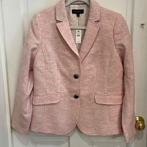Talbots Size 8 pink wool blend blazer jacket NEW with tags